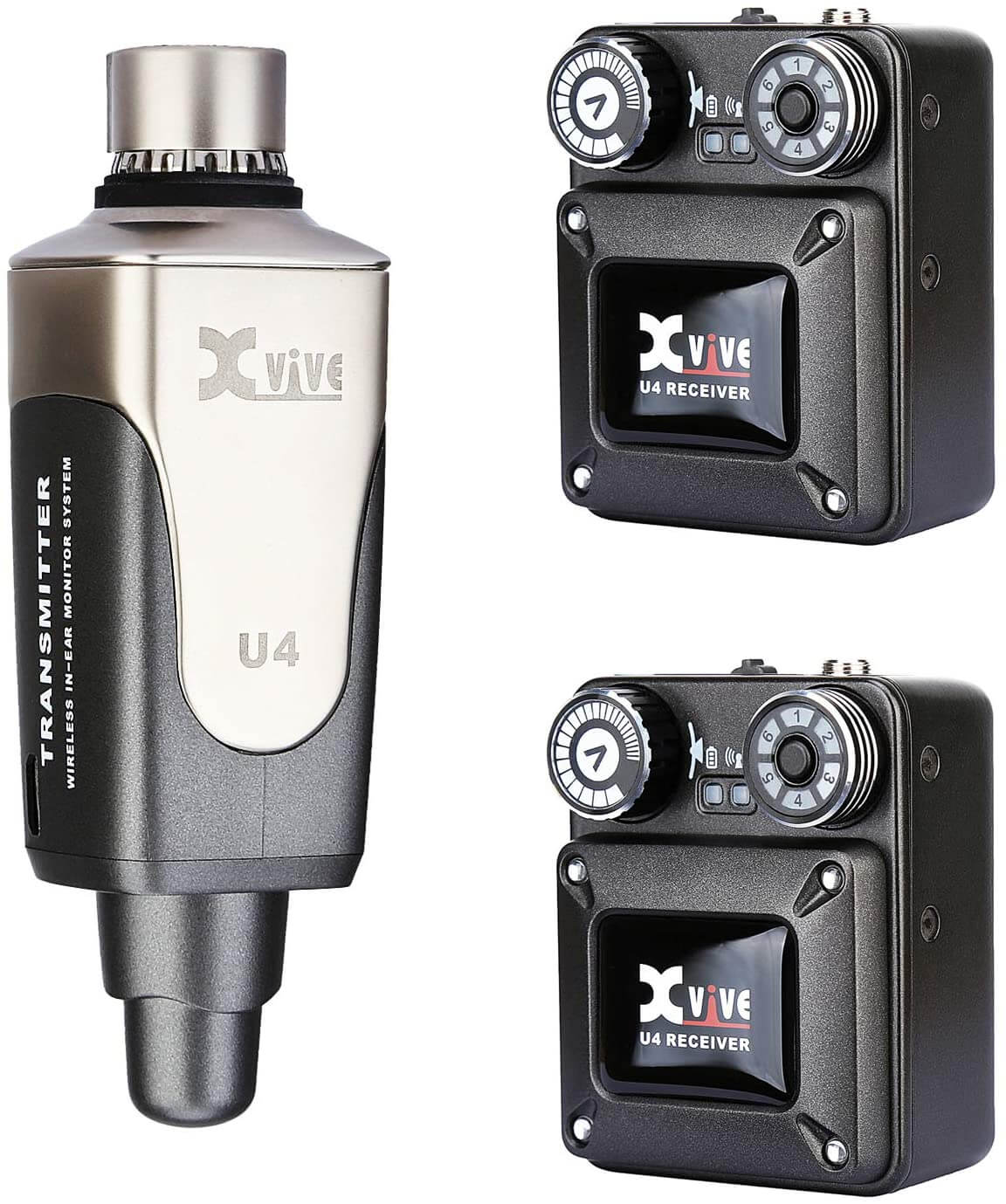 Xvive U4 Wireless In Ear Monitor System Transmitter + 2*U4 Receivers | InEarz Audio