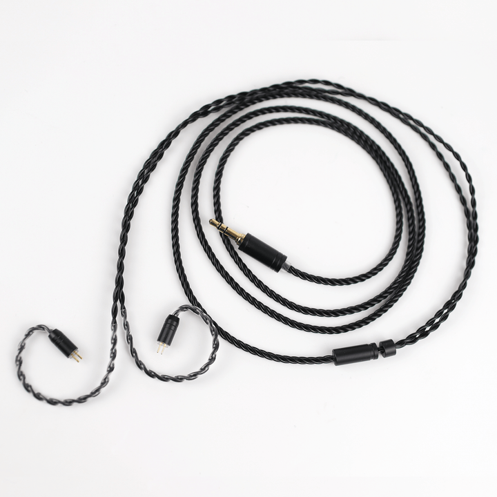 2pin 0.78mm black cable with 3.5mm gold connector