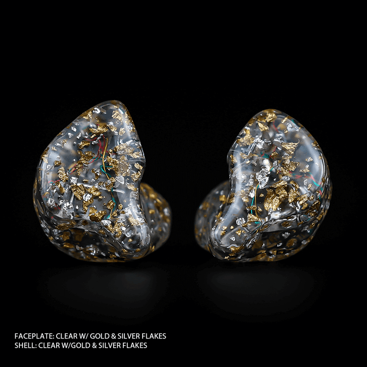 Inearz silver and gold flakes