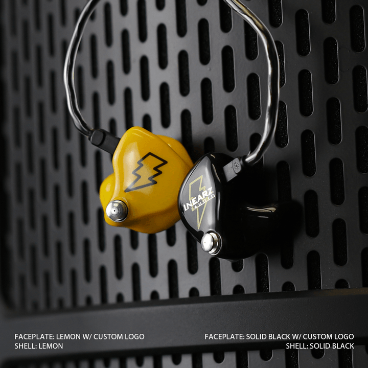 Inearz yellow & black with lightning logo