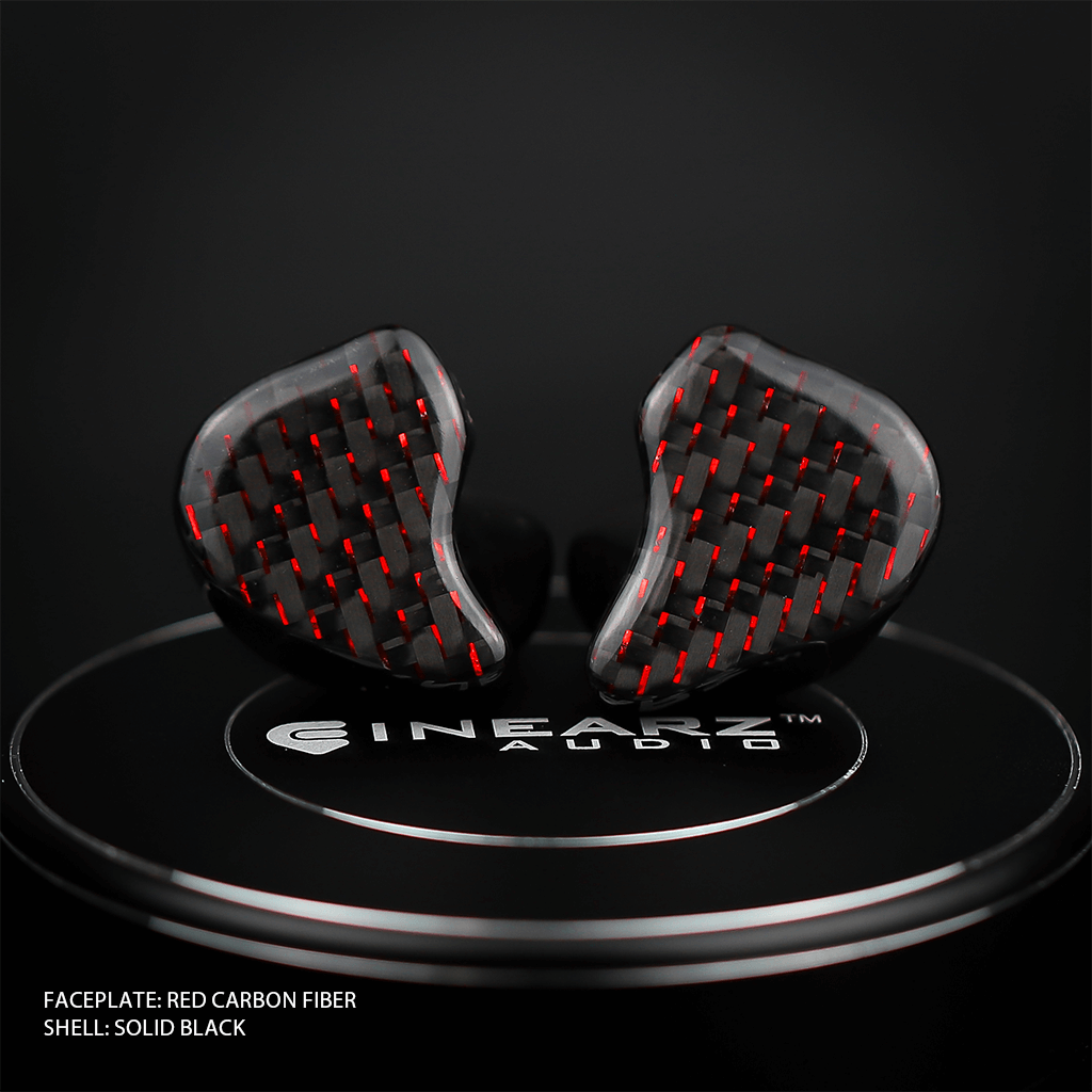 Inearz red carbon fiber