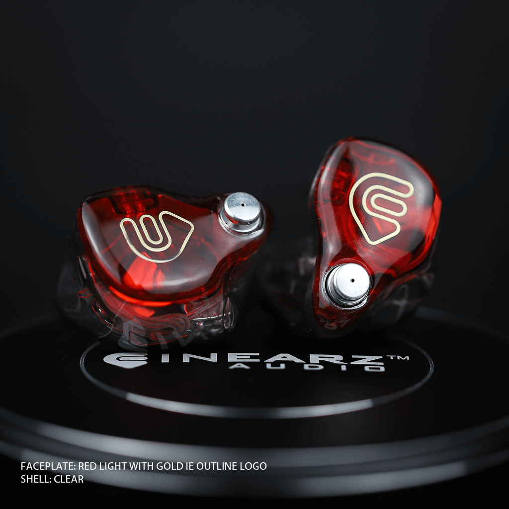 Inearz red light face and clear shells