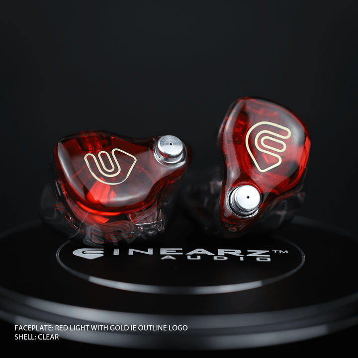 Inearz red light face and clear shells