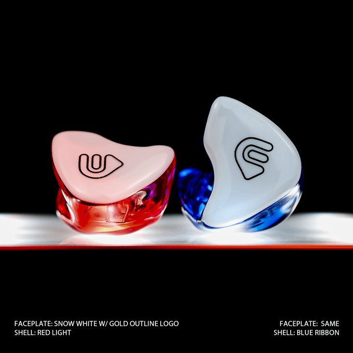 Inearz_pic snow white face and red light blue ribbon shells