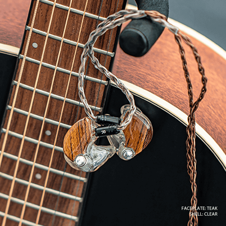 Inearz teak with guitar