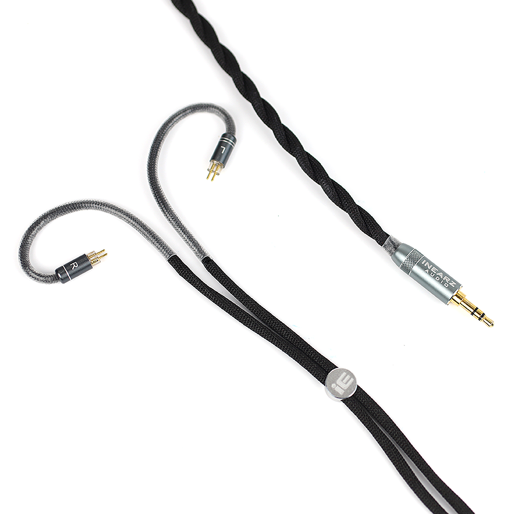 TPA Black Velvet audio cable with connectors on a white background