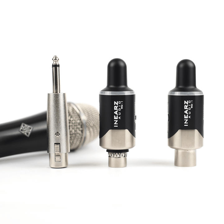 Set of audio connectors with 'INEARZ AUDIO' branding on a white background