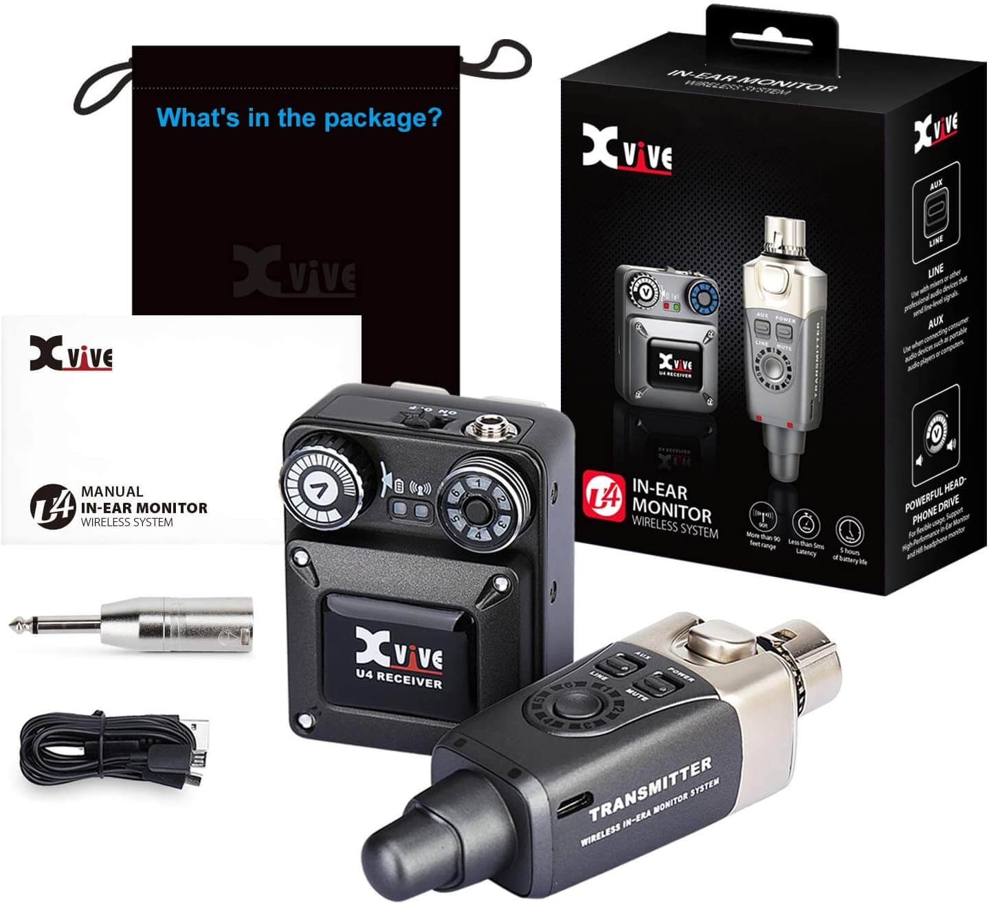 Xvive U4 Wireless In Ear Monitor System 3| InEarz Audio